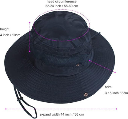 Women Fishing Sun Hat Men Summer UV Protection Bucket Hats Mesh Ventilated Outdoor Hiking Gardening Beach Lawn Hat