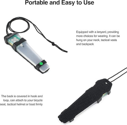 Personal Identification Marker - Tactical Helmet Light, Portable Survival Signal Light for Hiking, Boating, Cycling, Fishing