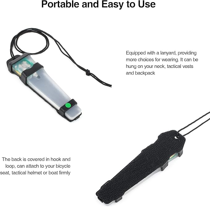 Personal Identification Marker - Tactical Helmet Light, Portable Survival Signal Light for Hiking, Boating, Cycling, Fishing