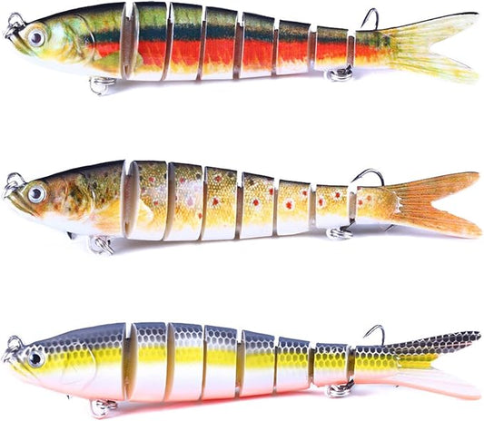 Atibin Multi Jointed Fishing Lure Bass Slow Sinking Swim Bait Bass Bionic Saltwater Fishing Lures Freshwater Realistic Topwater