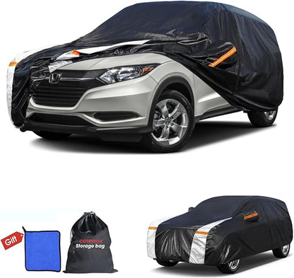 Honda HRV Car Cover 100% Waterproof All Weather, Gift with Towel, 10 Layers SUV Car Cover Custom Fit 2015-2026 Honda HRV, Full Exterior Covers Rain Sun UV Protection with Door Zipper.