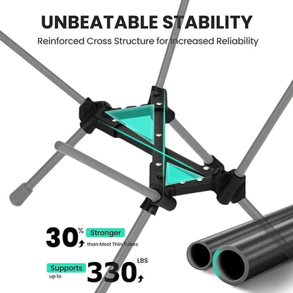 Overmont Ultralight Portable Camping Chair- Lightweight Folding Backpacking Chair, Support up to 330Lbs Compact Beach Chair for Adults with Carry Bag for Backpack Hiking Fishing Outdoor Camp Travel