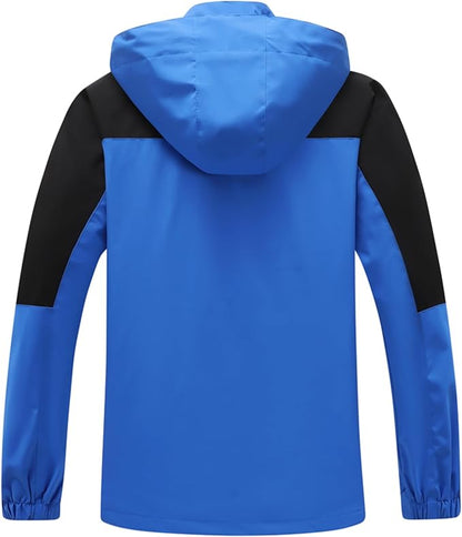 GIISAM Rain Jacket for Men, Mens Waterproof Raincoat Lightweight Rain Jackets Outdoor Rain Coat Windbreaker with Hood