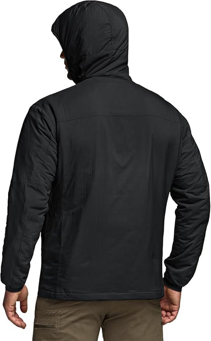 CQR Men's Lightweight Insulated Jacket, Windproof Packable Water Resistant Warm Active Coat for Hiking Work Outdoor Tactical