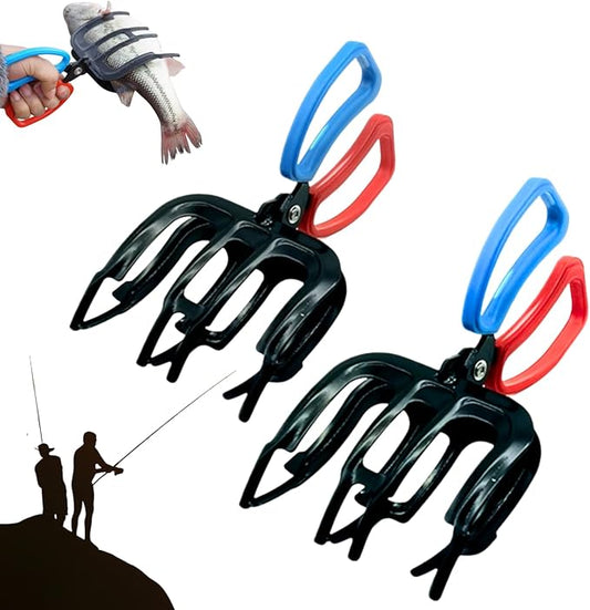 3 Claw Fish Gripper, Metal Fishing Pliers Gripper Catch Fish Control Clamp, Fishing Pliers Control Tool Fishing Accessories for Most Freshwater Fish Grip Tackle Holder