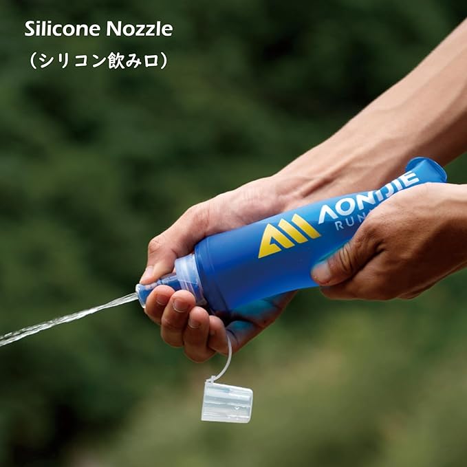 TRIWONDER Soft Flask Collapsible Water Bottles Running Bottle BPA-Free Foldable Handheld Runner Water Flask for Hydration Pack Marathon Hiking Cycling Climbing Travel (500ml/16.9oz)