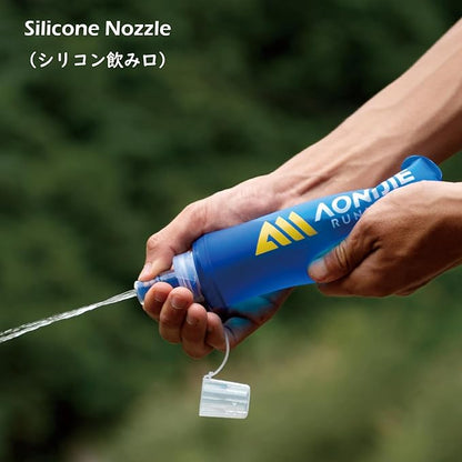 TRIWONDER Soft Flask Collapsible Water Bottles Running Bottle BPA-Free Foldable Handheld Runner Water Flask for Hydration Pack Marathon Hiking Cycling Climbing Travel (500ml/16.9oz)