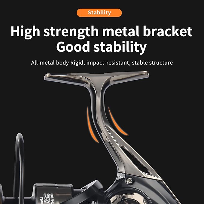 HAUT TON 8000/10000/12000 Big Game Surf Spinning Fishing Reel,20KG Drag Power. Backlash-Free Bearings,Metal Reel Seat,Zinc Alloy Gear for Saltwater Inshore and Offshore Fishing