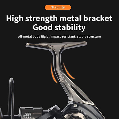 HAUT TON 8000/10000/12000 Big Game Surf Spinning Fishing Reel,20KG Drag Power. Backlash-Free Bearings,Metal Reel Seat,Zinc Alloy Gear for Saltwater Inshore and Offshore Fishing