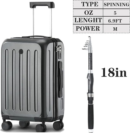 2PACK Fishing Pole Combo,Carbon Fiber Fishing Rod Spinning Reels Fishing Carrier Bag for Travel Saltwater Freshwater