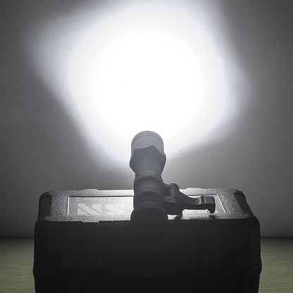 NOBUHIRO M600B 600 Lumens Tactical Flashlight, with Replaceable Mounting Rotating Base for 20mm Picatinny & Mlok/Keymod Rail, Include with Remote Pressure & Push Button Switch (M600B)