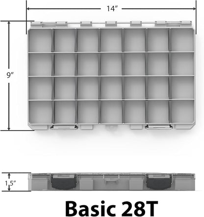 Buzbe Basic 28T Thin Utility Box – Durable, Waterproof Storage for Fishing & DIY Essentials