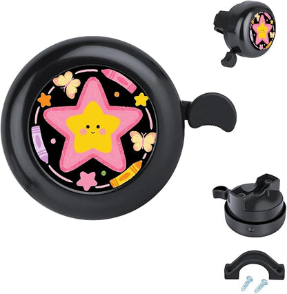 MZELQ Bicycle Bell Cute Clear Sound Adjustable Size Aluminum Bike Accessories Bell Ring for Girls Women Kids Adults