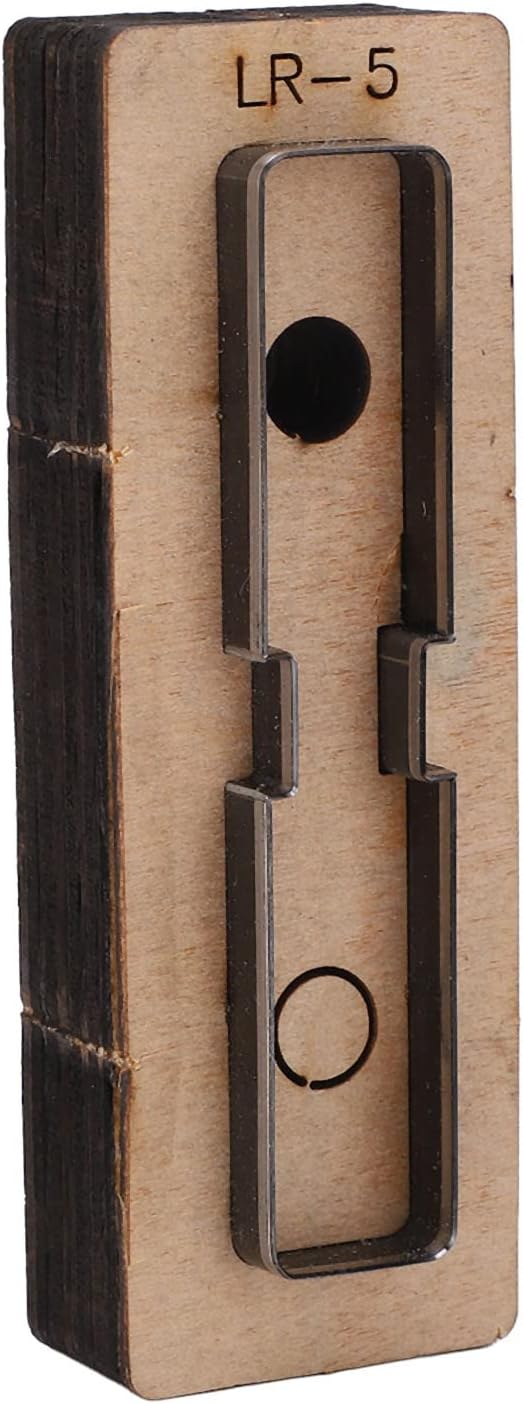 Hyuduo LR5 Leather Cutting Die Set for DIY Handmade Leather Craft - Professional Alloy Steel Stamping Punching Tool with Included Dies