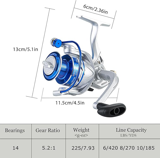 Fishing Rod, 2Pcs 6.9ft Telescopic Fishing Pole Set, Portable Spinning Rod and Reel Combo with Carrier Bag Freshwater Fishing Rod and Reel Combos Kits Fishing Gear