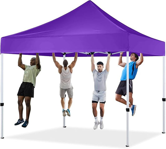 10x10 Pop Up Canopy Tent for Outdoor Commercial Instant Sun Shelter,Purple