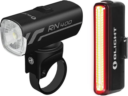 OLIGHT RN 400 LED Bike 400 Lumens Headlight and Seemee 30 C 30 Lm Bicycle Taillight Set, Rechargeable Type-C Waterproof Bike Light Set, Easy to Install for Road Urban Cyclists and Night Riding