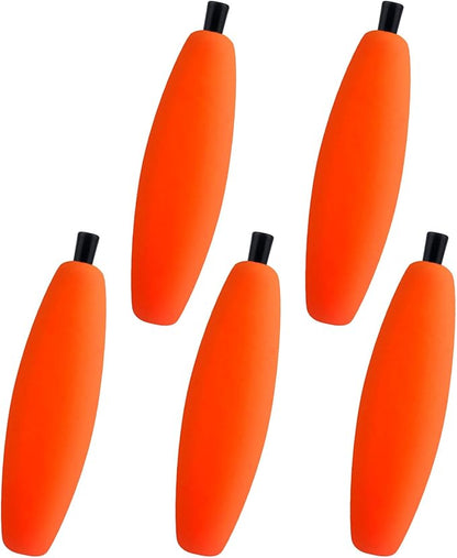 Dr.Fish 15 Pack Fishing Float Cigar Foam Bobbers Peg Floats Slip Fishing Corks Bobber for Santee Catfish Rig Crappie Freshwater Saltwater