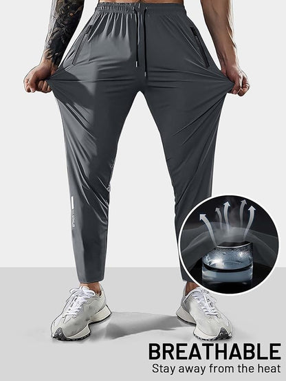 Men's Hiking Pants Quick-Dry Lightweight Sweatpants Outdoor Fishing Pants Water Resistant with Zipper Pockets