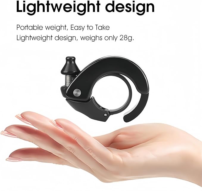 Ultra-Loud Hidden Bike Bell - Ideal for Adults & Kids | 100dB Clear Ring | Fits 22.2mm/0.78in Handlebars | Also for e-Scooters & Walkers ﻿