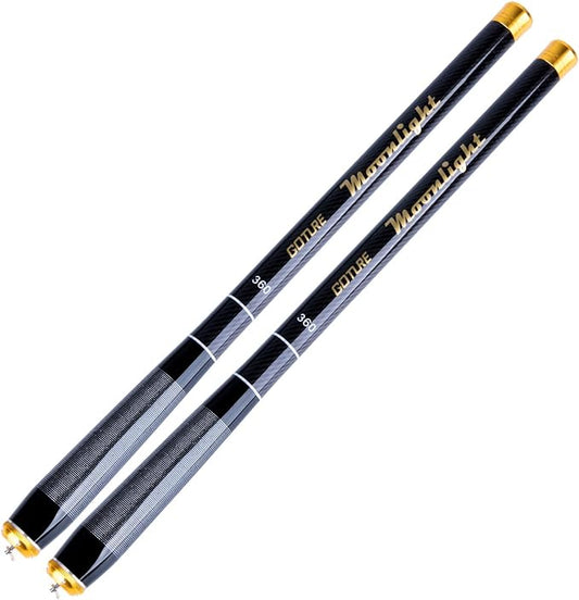 Goture//Telescopic Tenkara Fishing Rod Kit//Ultralight Travel Fishing Rod,Portable Collapsible Bass Crappie Rod, Carbon Fiber Inshore Stream Trout Pole 10 12 15 18 21 24 Free Tip Set(Top 3 Segment)