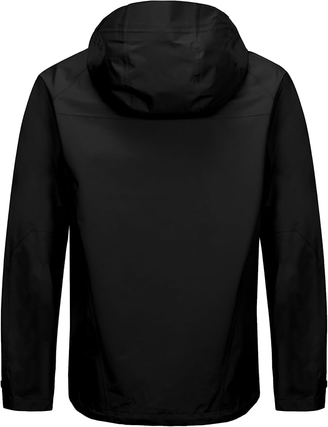 Little Donkey Andy Men's High-performance 3L Hard Shell Waterproof Rain Jacket Breathable Rain Gear for Hiking,Travelling