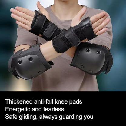 Kids/Adult/Youth Knee and Elbow Pads ,Adult Knee Pads Elbow Pads Wrist Guards for Adult Kids 6 in 1 Protective Gear Set for Skateboarding Biking Roller Skating Cycling Outdoor