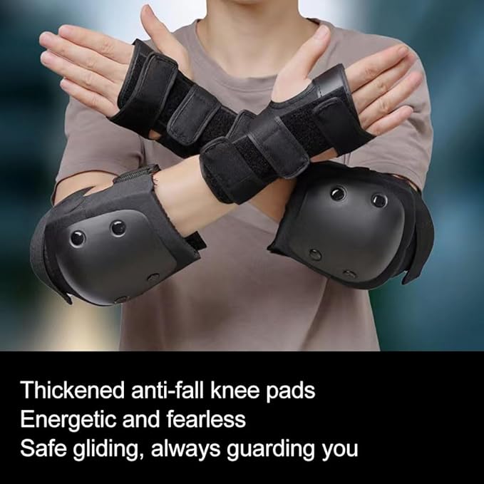 Kids/Adult/Youth Knee and Elbow Pads ,Adult Knee Pads Elbow Pads Wrist Guards for Adult Kids 6 in 1 Protective Gear Set for Skateboarding Biking Roller Skating Cycling Outdoor