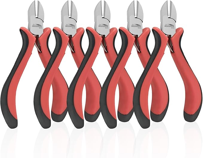 Wire Cutters 4"-5 Pack Side Cutters for Jewelry Making with Spring Loaded for DIY, Craft, Repairing