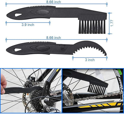 MMOBIEL Motorcycle Chain Cleaning Brush Kit Cleaner for Motorcycle, Bicycle and Mountain Bike – 4 Pcs Cleaning Brush Tool - Bike Cleaning Tool – Bicycle Chain Cleaner