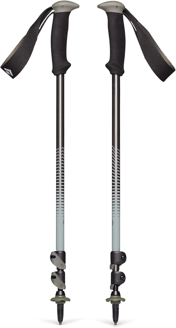 BLACK DIAMOND Trail Back Trekking Poles, Pair of 2 Lightweight Collapsible Aluminum Hiking Sticks for Trekking & Backpacking