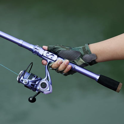 Sougayilang Portable Telescopic Fishing Rod with Carbon Fiber Material and Precision Carved Reel Seat - Suitable for Saltwater and Freshwater Fishing