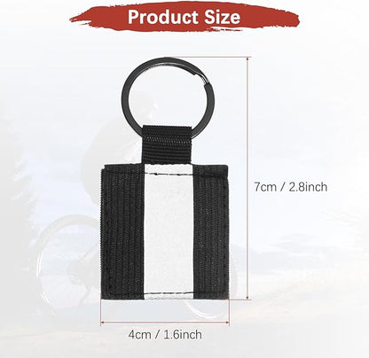 Safety Reflector Pendant, Fabric Reflective Safety Keychain Gear for Backpack & Running & Cycling