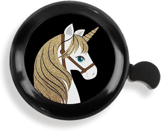 WIRESTER Black Aluminum Round Bike Bell, Classic Ring Bicycle Bell, Bike Accessories Bell Ring for Adults Kids Girls Boys - Dog Cat Animal Cute Records