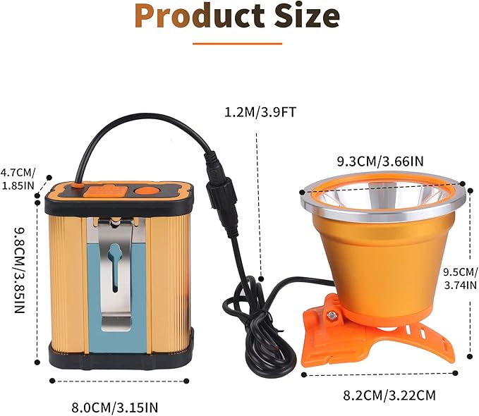 Super Bright Rechargeable LED Headlamp – High Power Waterproof Portable Head Flashlight, 3 Adjustable Lighting Modes, Ideal for Camping, Hiking, Hunting, Fishing, Emergency & Outdoor Activities