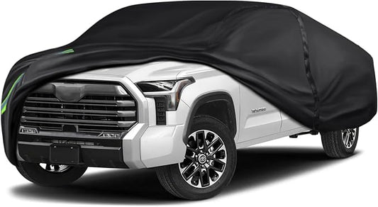 16-Layer 600D Heavy Duty Universal Full Car Cover for Outdoor & Indoor Use - All Weather Sun UV Rain Snow Dust Proof, Waterproof Scratch Resistant,Fits Pickup Body Length 230"-260"/19.1-21.6 ft