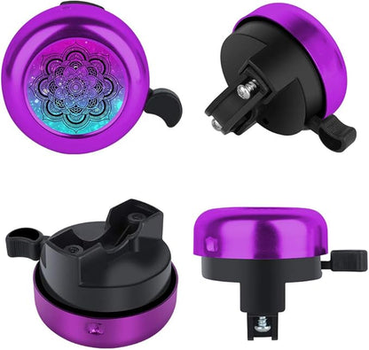MZELQ Bicycle Bell Cute Clear Sound Adjustable Size Aluminum Bike Accessories Bell Ring for Girls Women Kids Adults