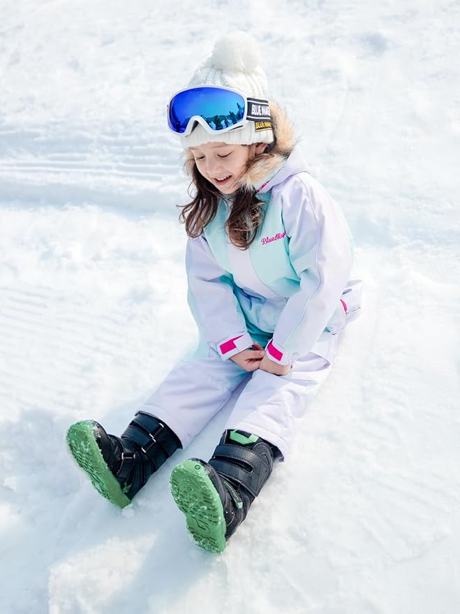 Kids Girls Boys Waterproof Colorful One Piece Snowsuits Coveralls Ski Suits Jackets Winter Jumpsuits