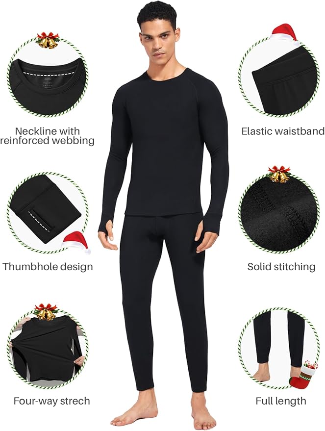 Thermal Underwear for Men: Micro-Fleece Lined Base Layer