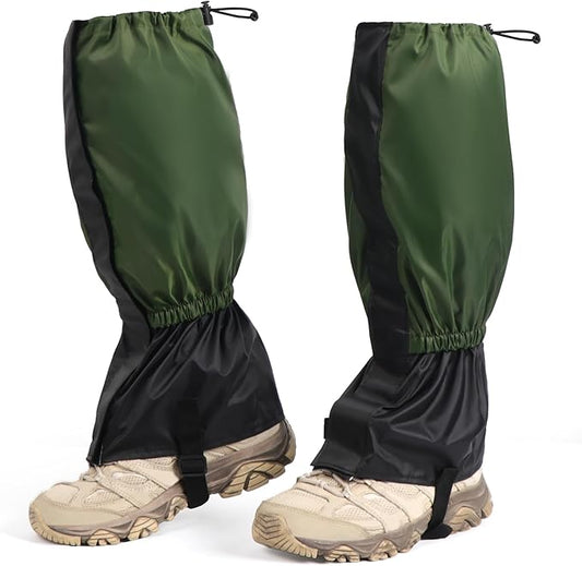2 PCS Adjustable Leg Gaiters, Waterproof Hiking Gaiters, Snow Boot Gaiters, Ideal for Hiking Climbing Hunting Skiing