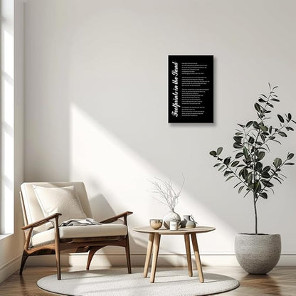 Matniger Footprints in Sand Wall Art Poem Poster Framed Prints Christian Religious Quotes Wall Art Inspirational Poster Poetry Canvas Wall Decor 12x18inches