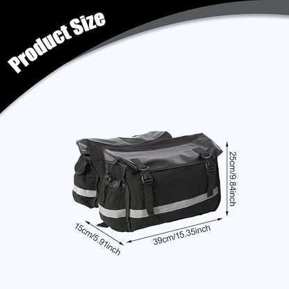 Colaxi Bike Pannier Double Pannier Cycling Side Bags Large Capacity Bike Bags for Rear Rack Bicycle Saddle Bag for Traveling, Black