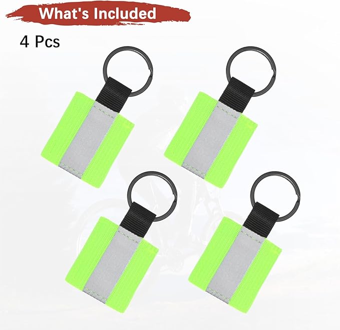 Safety Reflector Pendant, Fabric Reflective Safety Keychain Gear for Backpack & Running & Cycling