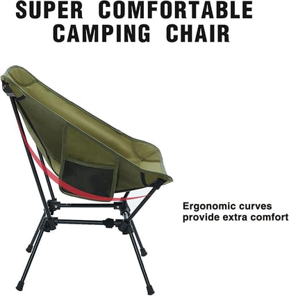 MOON LENCE Portable Camping Chair Backpacking Chair - The 4th Generation Ultralight Folding Chair - Compact, Lightweight Foldable Chairs for Hiking Mountaineering, Beach
