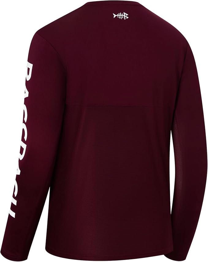 BASSDASH Fishing T Shirts for Men UV Sun Protection UPF 50+ Long Sleeve Tee T-Shirt