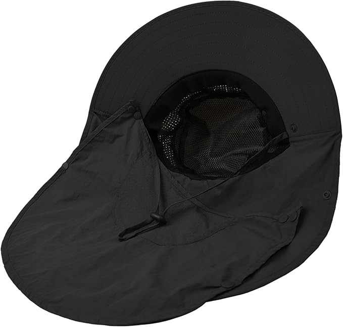 Sun Hat for Men Women with Neck Flap,UPF 50+ UV Protective Hiking Fishing Hats,Wide Brim Sun Hat for Women&Men