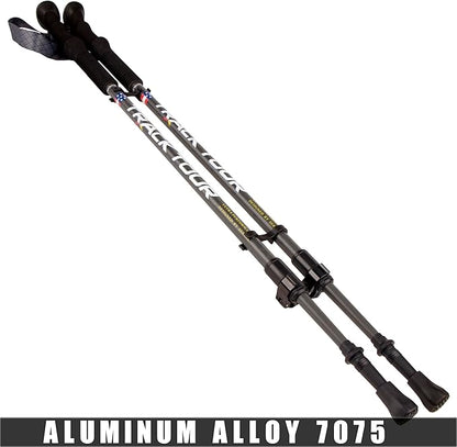 Carbon Fiber Trekking Poles Ultra Lightweight Hiking Poles Walking Sticks with Cork and EVA Foam Grips Quick Adjustable Flip Locks