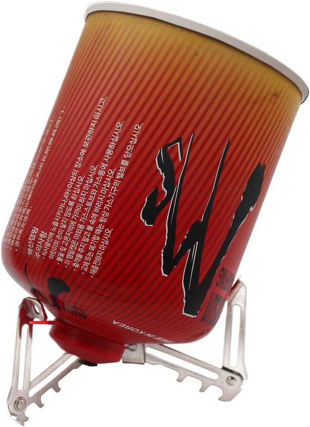 MCAMPAS Mini Fuel Can Stabilizer Stand, Foldable 304 Stainless Steel Tripod for Camping Stoves, Butane/Propane Canisters - Outdoor Hiking Cooking Gear