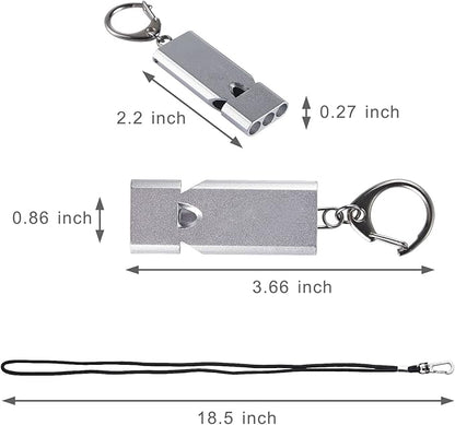 Emergency Whistles with Lanyard, AINOORA Three Tubes Safety Whistles 2 Pack and 1 Pack Plastic Survival Whistle Loudest for Kayak Hiking Camping Boating Outdoor for Lifeguard Rescue Signaling