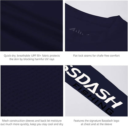 BASSDASH Fishing T Shirts for Men UV Sun Protection UPF 50+ Long Sleeve Tee T-Shirt